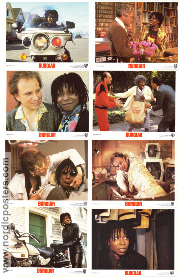 Burglar 1987 lobby card set Whoopi Goldberg Bob Goldthwait Hugh Wilson