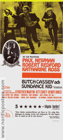 Butch Cassidy and the Sundance Kid 1969 movie poster Paul Newman Robert Redford Katharine Ross George Roy Hill