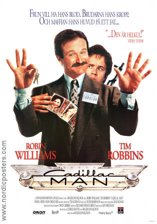 Cadillac Man 1990 movie poster Robin Williams Tim Robbins Pamela Reed Roger Donaldson Cars and racing