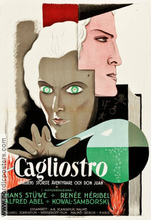 Cagliostro Liebe und Leben 1929 movie poster Hans Stüwe Renée Héribel Alfred Abel Richard Oswald