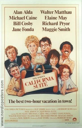 California Suite 1978 movie poster Alan Alda Bill Cosby Michael Caine Jane Fonda Herbert Ross Writer: Neil Simon