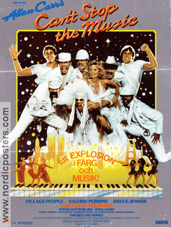 Can´t Stop the Music 1980 movie poster Ray Simpson Village People Valerie Perrine Bruce Jenner Nancy Walker Disco Musicals Dance