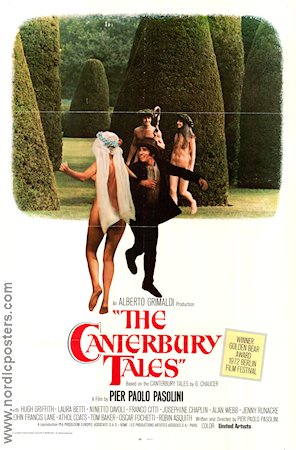 I Racconti di Canterbury 1972 movie poster Hugh Griffith Laura Betti Ninetto Davoli Pier Paolo Pasolini