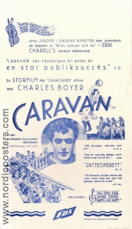 Caravane 1934 movie poster Charles Boyer Annabella Erik Charell Musicals