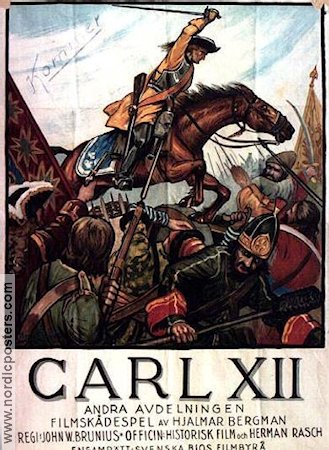 Carl XII akt 2 1924 movie poster Gösta Ekman John W Brunius