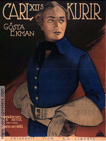 Carl XIIs kurir 1924 movie poster Gösta Ekman