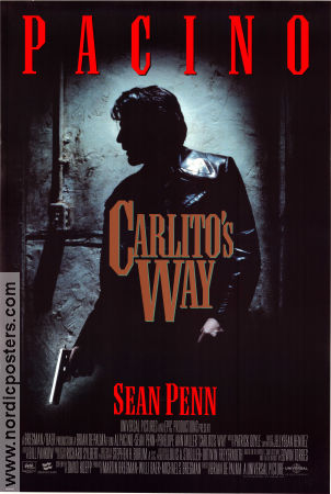 Carlito´s Way 1993 movie poster Al Pacino Sean Penn Penelope Ann Miller Brian De Palma Mafia