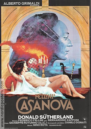 Il Casanova di Federico Fellini 1976 movie poster Donald Sutherland Tina Aumont Cicely Browne Federico Fellini Ladies