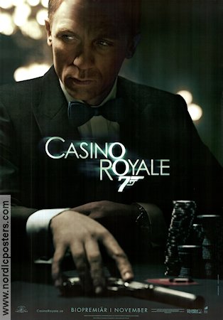 Casino Royale 2006 movie poster Daniel Craig Eva Green Mads Mikkelsen Martin Campbell Gambling Agents