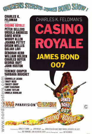 Casino Royale 1967 movie poster Peter Sellers David Niven Orson Welles Ursula Andress Val Guest Gambling