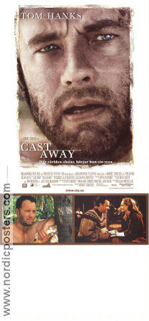 Cast Away 2000 poster Tom Hanks Helen Hunt Paul Sanchez Robert Zemeckis