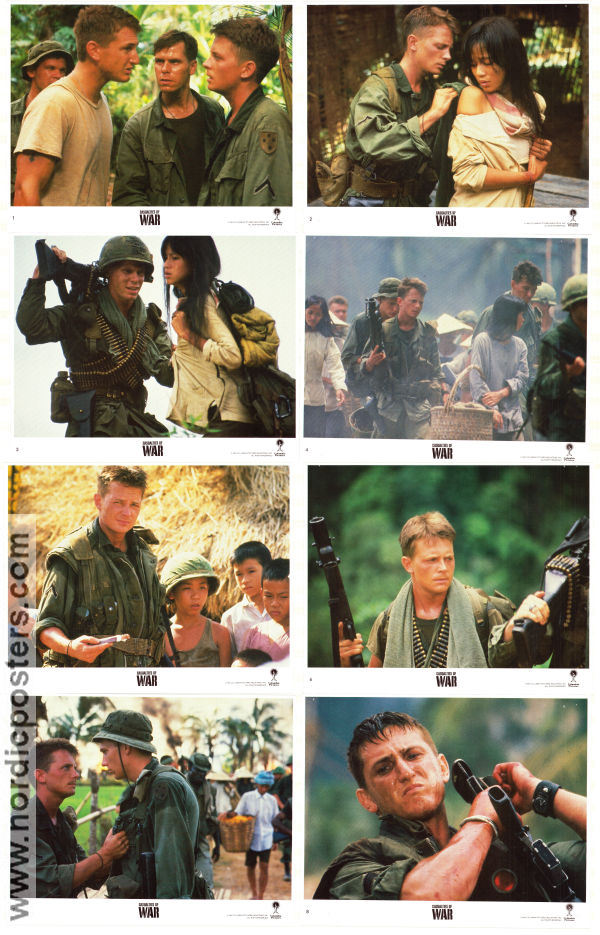 Casualties of War 1989 lobby card set Michael J Fox Sean Penn Don Harvery Brian De Palma War