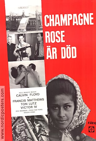 Champagne Rose är död 1970 movie poster Francis Matthews Ton Lutz Victor Four Calvin Floyd