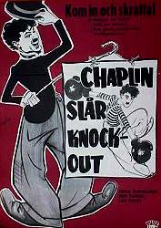 Chaplin slår knock-out 1955 movie poster Charlie Chaplin