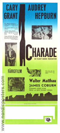 Charade 1963 poster Audrey Hepburn Stanley Donen
