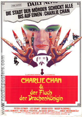 Charlie Chan and the Curse of the Dragon Queen 1981 poster Peter Ustinov Lee Grant Clive Donner