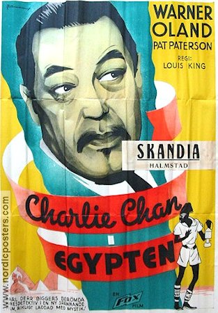 Charlie Chan in Egypt 1935 movie poster Warner Oland Charlie Chan Eric Rohman art