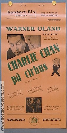 Charlie Chan at the Circus 1936 movie poster Warner Oland Charlie Chan
