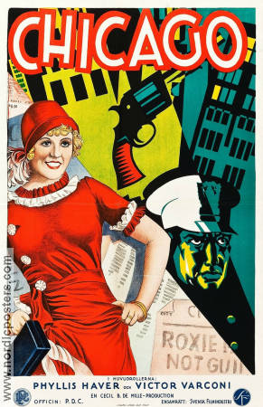 Chicago 1927 movie poster Phyllis Haver Victor Varconi Frank Urson