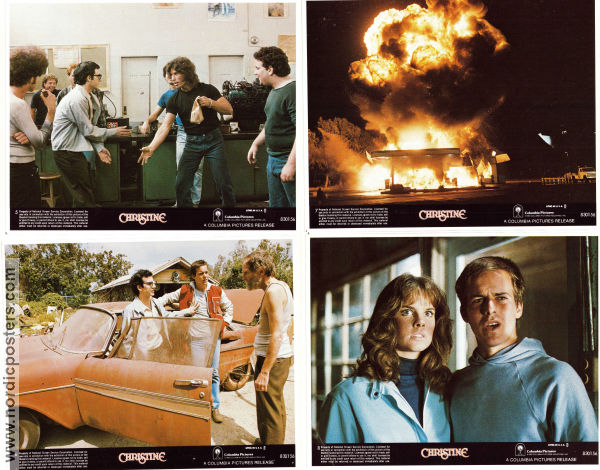 Christine 1983 lobby card set Keith Gordon John Stockwell John Carpenter Writer: Stephen King Cars and racing Cult movies