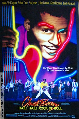 Chuck Berry Hail Hail Rock n´Roll 1987 movie poster Chuck Berry Eric Clapton Keith Richards Rock and pop