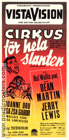 3 Ring Circus 1954 movie poster Dean Martin Jerry Lewis Joseph Pevney Circus
