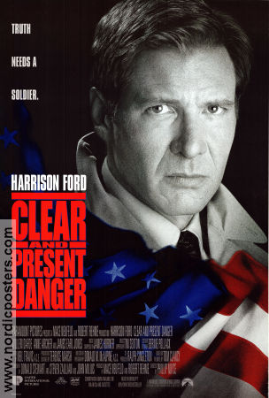 Clear and Present Danger 1994 movie poster Harrison Ford Willem Dafoe Anne Archer Phillip Noyce