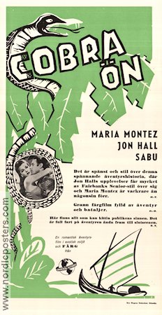 Cobra Woman 1944 movie poster Maria Montez Jon Hall Sabu Robert Siodmak