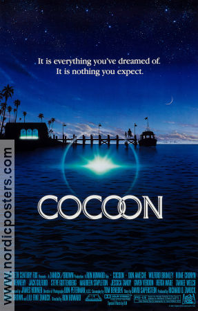 Cocoon 1985 movie poster Don Ameche Wilford Brimley Steve Guttenberg Ron Howard Ships and navy