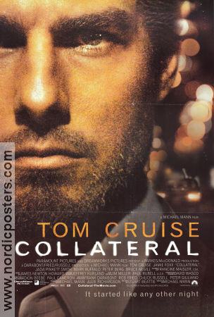 Collateral 2004 movie poster Tom Cruise Jamie Foxx Jada Pinkett Smith Michael Mann