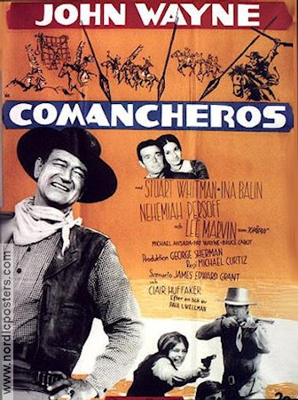 The Comancheros 1961 movie poster John Wayne Stuart Whitman Lee Marvin Michael Curtiz