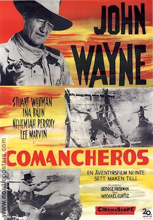 The Comancheros 1961 movie poster John Wayne Stuart Whitman Lee Marvin Michael Curtiz