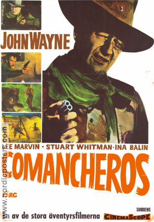 The Comancheros 1961 movie poster John Wayne Stuart Whitman Lee Marvin Michael Curtiz