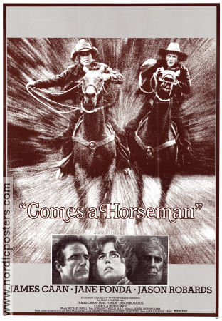 Comes a Horseman 1978 movie poster James Caan Jane Fonda Jason Robards Alan J Pakula Horses Romance