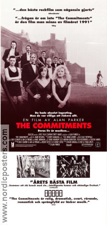 The Commitments 1991 movie poster Robert Arkins Michael Aherne Angeline Ball Alan Parker Writer: Roddy Doyle Rock and pop