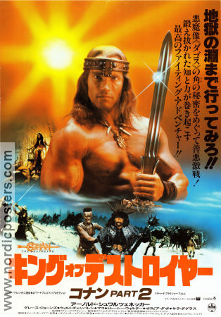 Conan the Destroyer 1984 movie poster Arnold Schwarzenegger Grace Jones Richard Fleischer Find more: Conan