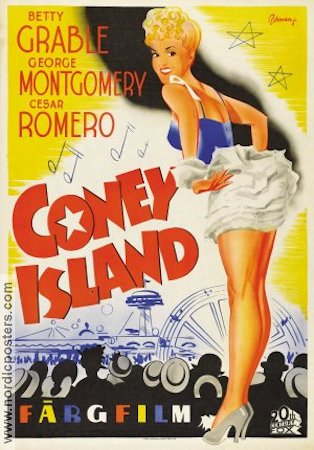 Coney Island 1943 movie poster Betty Grable George Montgomery Cesar Romero Walter Lang