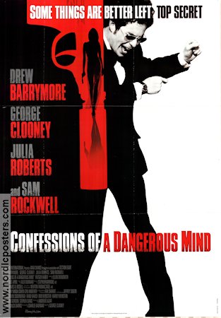 Confessions of a Dangerous Mind 2002 movie poster Sam Rockwell Drew Barrymore Julia Roberts George Clooney