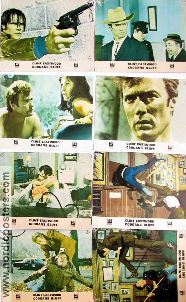 Coogan´s Bluff 1968 lobbykort Clint Eastwood Lee J Cobb Susan Clark Don Siegel