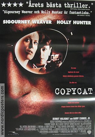 Copycat 1995 movie poster Sigourney Weaver Holly Hunter Dermot Mulroney Jon Amiel Glasses