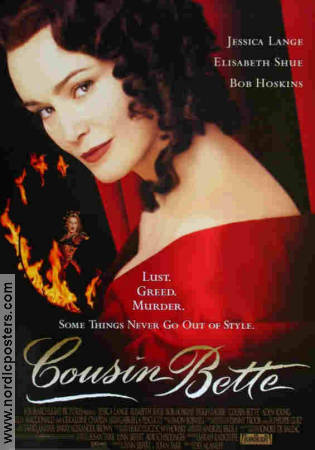 Cousin Bette 1998 movie poster Jessica Lange Elisabeth Shue