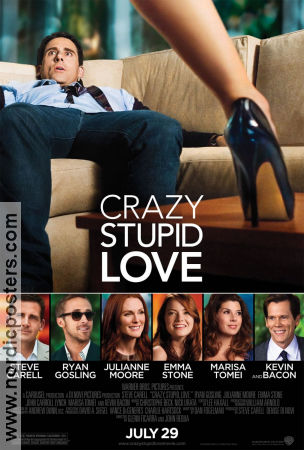 Crazy Stupid Love 2011 movie poster Steve Carell Julianne Moore Ryan Gosling Emma Stone Glenn Ficarra