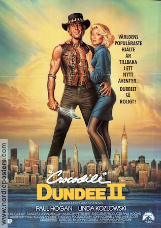 Crocodile Dundee II 1988 movie poster Paul Hogan Linda Kozlowski John Meillon John Cornell