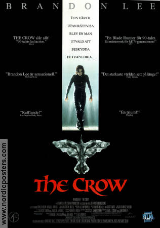 The Crow 1994 poster Brandon Lee Michael Wincott Rochelle Davis Alex Proyas Från serier Kultfilmer