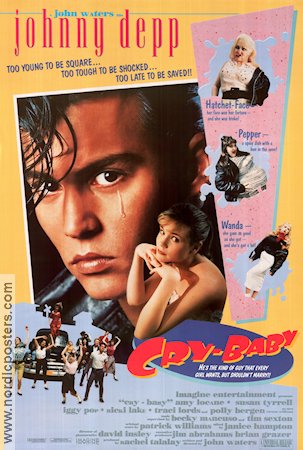 Cry-Baby 1990 movie poster Johnny Depp Iggy Pop Ricki Lake Traci Lords John Waters