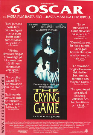 The Crying Game 1992 movie poster Stephen Rea Miranda Richardson Neil Jordan