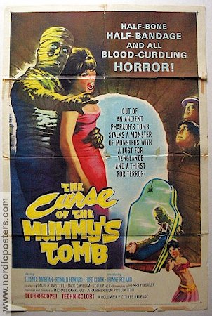 The Curse of the Mummy´s Tomb 1964 movie poster Terence Morgan