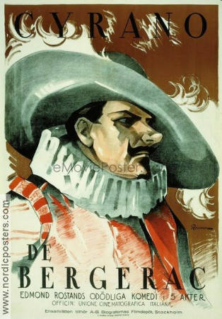 Cyrano de Bergerac 1923 movie poster Pierre Magnier Augusto Genina