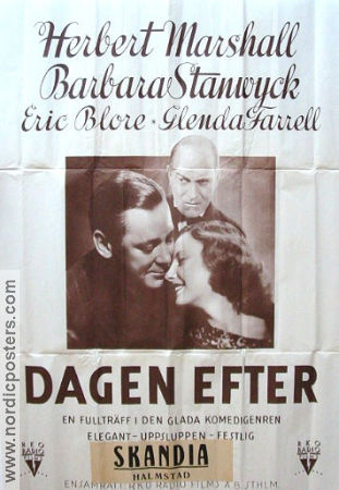 Breakfast for Two 1937 movie poster Barbara Stanwyck Herbert Marshall Glenda Farrell Alfred Santell