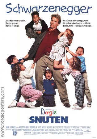 Kindergarten Cop 1990 movie poster Arnold Schwarzenegger Penelope Ann Miller Pamela Reed Ivan Reitman School Kids Police and thieves